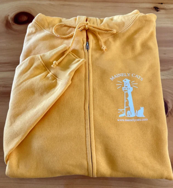 Sweatshirt Hooded Yellow w/zipper